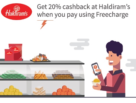 India Desire : Haldirams Freecharge Offer : Get 50% Cashback At Haldirams Retail Stores Via Freecharge Wallet